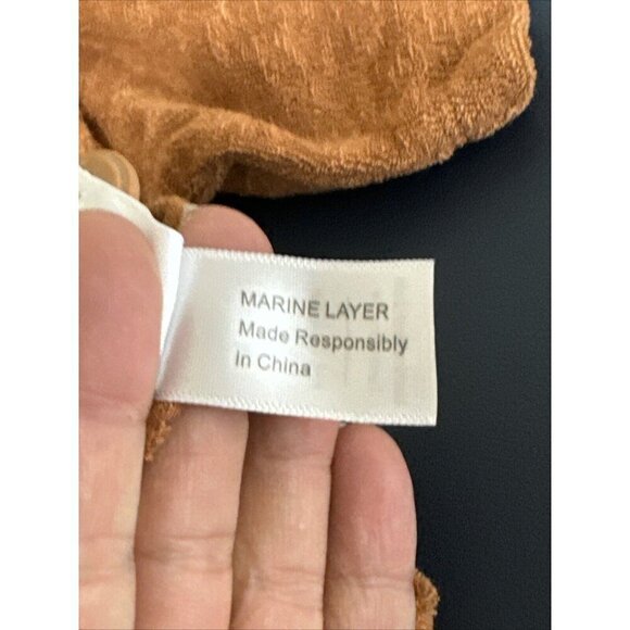 Marine Layer Women's L Terry Out Resort Shirt Sierra NWT Terra Cotta - Picture 14 of 16